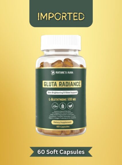 Gluta Radiance Glutathione 500mg with Vitamin C – 60 Soft capsules Gluta Radiance Glutathione 500mg with Vitamin C – 60 Soft capsules